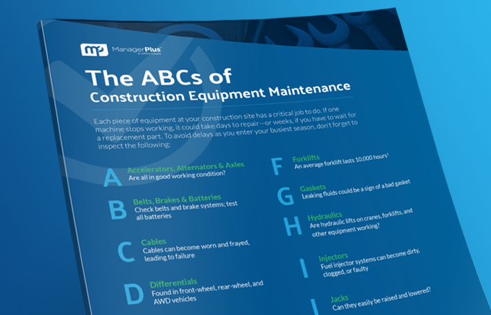 The ABCs of Construction Equipment Maintenance
